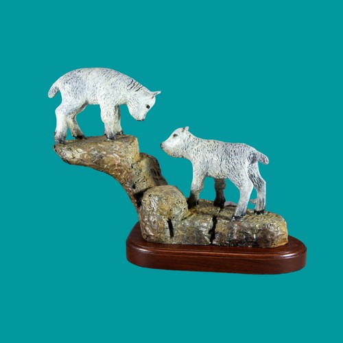 FL119 Baby Mountain Goats 15x11x7 $2850 at Hunter Wolff Gallery